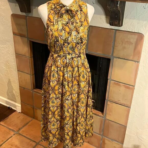 HD in Paris Dresses & Skirts - Anthropologie HD in Paris metallic gold silk dress, 00!